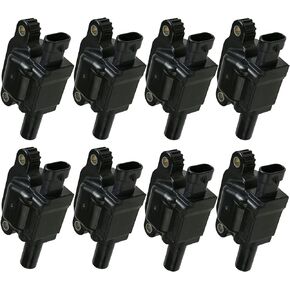 IGNITION COIL SET OF 8 UF413 UF743 12570616 12611424 12619161 COMPATIBLE WITH FOR Cadillac Chevy GMC Pontiac G8 H3 Tahoe Yukon Silverado Savana Express Trailblazer Avalanche 5.3L 6.0L V8