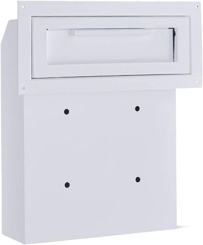 flybold Through-the-Door Locking Key Drop Box Heavy Duty Rainproof Door Mail Slot Drop Boxes for Business with Tubular Lock Keys Baffle Prevents Money Fishing Dropbox Slots for Doors Keys Rent Deposit in Saudi Arabia