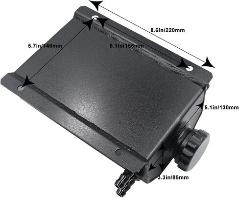 2L Radiator Expansion Catch Can Radiator Reservoir Water Coolant Overflow Expansion Tank Universal Recovery Water Reservoir Polished Aluminum in Saudi Arabia