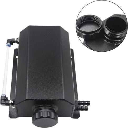 2L Radiator Expansion Catch Can Radiator Reservoir Water Coolant Overflow Expansion Tank Universal Recovery Water Reservoir Polished Aluminum in Saudi Arabia