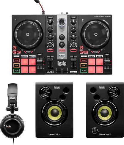 Hercules DJLearning Kit MK II including the DJ Inpulse 200 MK II controller, HD45 headphones and DJ Monitor 32 speakers in Saudi Arabia