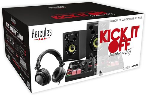 Hercules DJLearning Kit MK II including the DJ Inpulse 200 MK II controller, HD45 headphones and DJ Monitor 32 speakers in Saudi Arabia