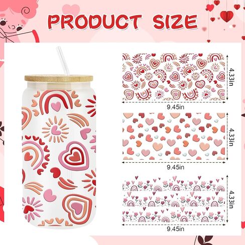 UV DTF Cup Wrap - 8 Sheets Butterfly UV DTF Cup Wrap Stickers Leopard Print UVDTF Cup Wraps Waterproof Personalized Flower UV DTF Wraps for 16 OZ Glass Cups Wood Crafts in Saudi Arabia
