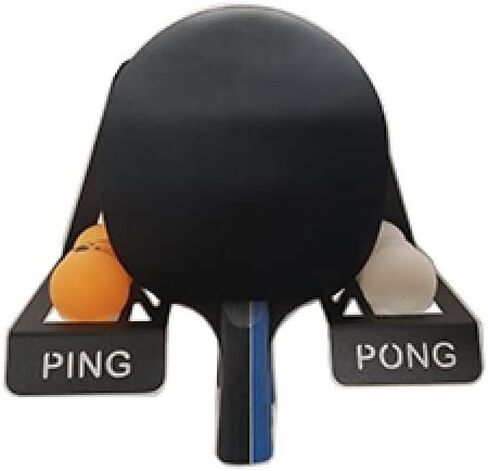 رف تخزين Rhino Rack Elite Ping Pong & Table Tennis، شماعة مثبتة على الحائط من الفولاذ بنسبة 100%، حامل 6 كرات ومجاديف، الأجهزة متضمنة in Kuwait
