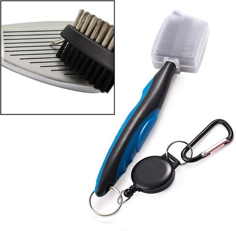 منظف ​​أخدود فرشاة نادي الجولف مع سحاب قابل للسحب وأدوات تنظيف حلقة تسلق من الألومنيوم in Kuwait