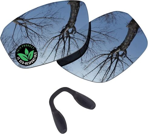 Raydi Polycarbonate Replacement Lenses & Nosepads for Oakley Split Shot OO9416 Rectangular Sunglasses in Saudi Arabia