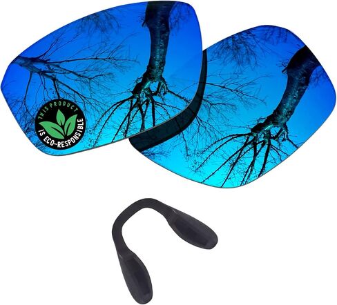 Raydi Polycarbonate Replacement Lenses & Nosepads for Oakley Split Shot OO9416 Rectangular Sunglasses in Saudi Arabia