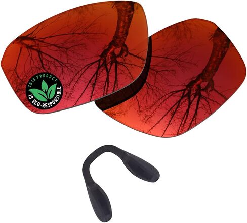 Raydi Polycarbonate Replacement Lenses & Nosepads for Oakley Split Shot OO9416 Rectangular Sunglasses in Saudi Arabia