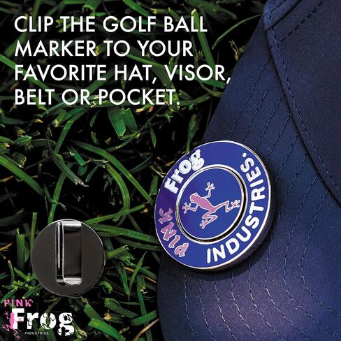 Magnetic Golf Ball Marker Hat Clip, Clip On Golf Ball Placer for Men & Women, Golf Ball Markers for Putting Green, Includes Microfiber Pouch for Golf Accessories in Saudi Arabia