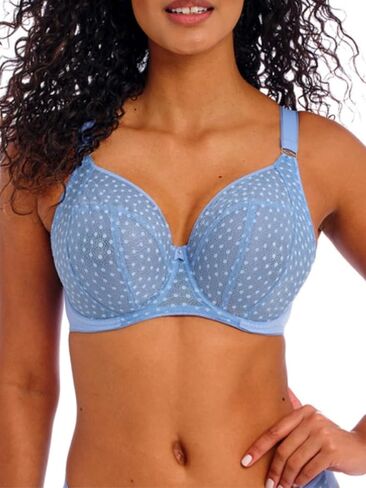 Freya Womens Starlight Underwire Balcony Side Support Full Coverage Bra, Cornflower, 36J US in Saudi Arabia