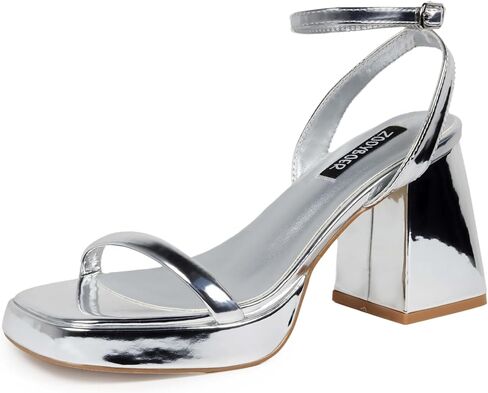 Womens High Heel Platform Sandals, Chunky Block Heeled Dress Sandals Summer Sandals With Ankle Strap, Open Toe Comfortable Party Shoes in Saudi Arabia