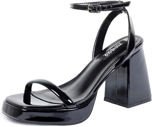 Womens High Heel Platform Sandals, Chunky Block Heeled Dress Sandals Summer Sandals With Ankle Strap, Open Toe Comfortable Party Shoes in Saudi Arabia