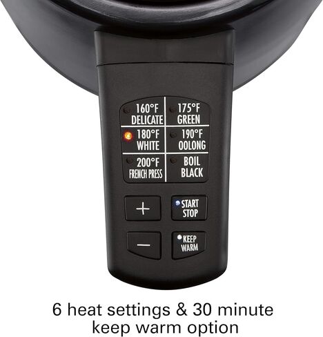 هاميتون بيتش غلاية شاي كهربائية، تحكم، اسود (توقف) in Kuwait