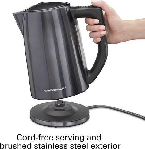 هاميتون بيتش غلاية شاي كهربائية، تحكم، اسود (توقف) in Kuwait