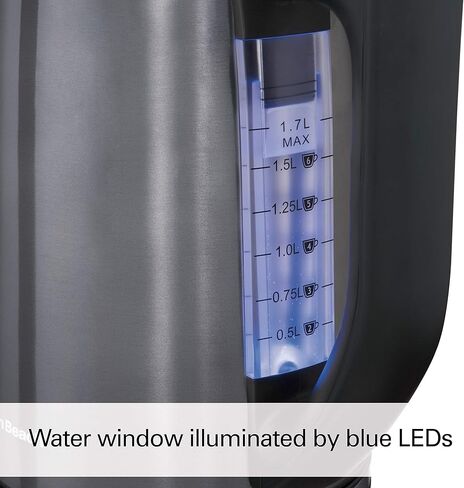 هاميتون بيتش غلاية شاي كهربائية، تحكم، اسود (توقف) in Kuwait