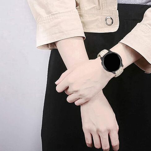 Leopard Engraved Silicone Watch Bands for Venu 3S (41mm) Smart Watch, Soft Sport 18mm Quick Release Waterproof Replacement Wristband Strap for Garmin Venu 3S / Venu 2S / Vivomove 3S /Vivoactive 4S in Kuwait