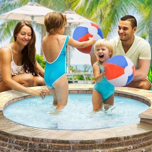 كرات الشاطئ الوطنية من آرت كرياتيفيتي للأطفال، عبوة من 12 قطعة، ألعاب صيفية قابلة للنفخ للأولاد والبنات، ديكورات لحفلات هاواي والشاطئ وحمام السباحة، هدايا حفلات كرة الشاطئ (16 بوصة) in Kuwait
