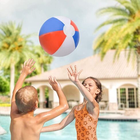 كرات الشاطئ الوطنية من آرت كرياتيفيتي للأطفال، عبوة من 12 قطعة، ألعاب صيفية قابلة للنفخ للأولاد والبنات، ديكورات لحفلات هاواي والشاطئ وحمام السباحة، هدايا حفلات كرة الشاطئ (16 بوصة) in Kuwait