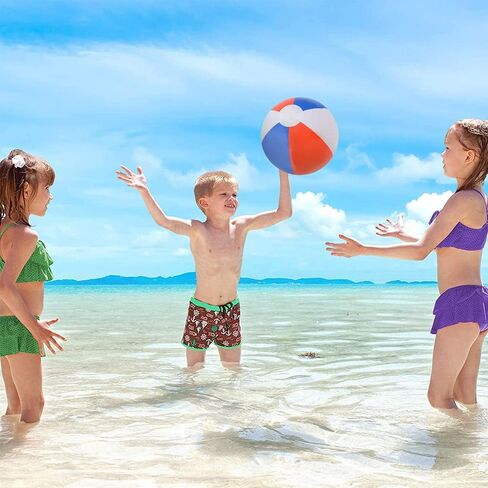 كرات الشاطئ الوطنية من آرت كرياتيفيتي للأطفال، عبوة من 12 قطعة، ألعاب صيفية قابلة للنفخ للأولاد والبنات، ديكورات لحفلات هاواي والشاطئ وحمام السباحة، هدايا حفلات كرة الشاطئ (16 بوصة) in Kuwait
