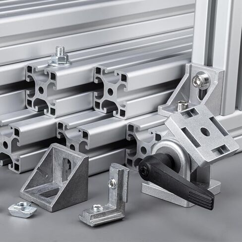 uxcell 8Pcs 135 Degree Angle Aluminum Profile Corner Brackets, Corner Brace Joint Connectors for 2020 Series (Black) in Saudi Arabia