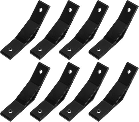 uxcell 8Pcs 135 Degree Angle Aluminum Profile Corner Brackets, Corner Brace Joint Connectors for 2020 Series (Black) in Saudi Arabia