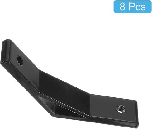 uxcell 8Pcs 135 Degree Angle Aluminum Profile Corner Brackets, Corner Brace Joint Connectors for 2020 Series (Black) in Saudi Arabia