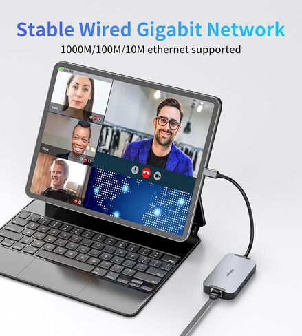 محطة إرساء USB C شاشة مزدوجة، مقسم HDMI شاشة ممتدة شاشتين لأجهزة Mac وWindows، محول USB C متعدد المنافذ 6 في 1، HDMI مزدوج 1000 ميجابت في الثانية جيجابت إيثرنت PD توصيل طاقة USB مزدوج 3.0 in Kuwait