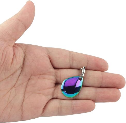 8pcs Fishing Lure Spinner Blades Drop Shape Fishing Tail Spinner Spinners & Spinnerbaits Fishing Lure Accessories, Dazzle Colored in Saudi Arabia