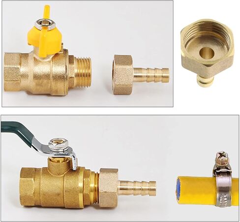 2PCS 10mm to 1/2 Inch BSP Female Thread Barb Brass Fitting Connectors Hose Barbed Joint Adapter Coupler for Fuel Air Gas Water Oil in Saudi Arabia