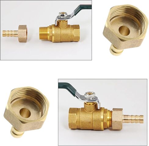 2PCS 10mm to 1/2 Inch BSP Female Thread Barb Brass Fitting Connectors Hose Barbed Joint Adapter Coupler for Fuel Air Gas Water Oil in Saudi Arabia