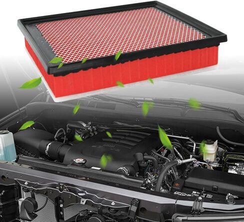 فلتر هواء المحرك متوافق مع فلتر هواء محرك لوحة تويوتا لسكويا (2014-2022)، تاكوما (2016-2022)، تندرا (2013-2021)، استبدال # CA11895 in Kuwait