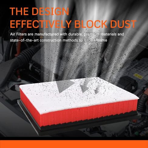 فلتر هواء المحرك متوافق مع فلتر هواء محرك لوحة تويوتا لسكويا (2014-2022)، تاكوما (2016-2022)، تندرا (2013-2021)، استبدال # CA11895 in Kuwait