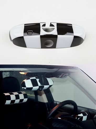 داخل مرآة الرؤية الخلفية الداخلية ABS أغطية غطاء بلاستيكي ملحقات متوافقة مع Mini Cooper R55 Clubman R56 Hatchback R57 Covertible R60 Countryman R61 Paceman (أحمر) in Kuwait