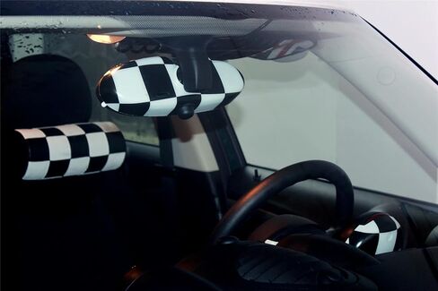 داخل مرآة الرؤية الخلفية الداخلية ABS أغطية غطاء بلاستيكي ملحقات متوافقة مع Mini Cooper R55 Clubman R56 Hatchback R57 Covertible R60 Countryman R61 Paceman (أحمر) in Kuwait
