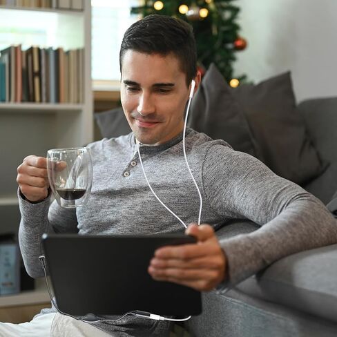 Punasi 2 حزم كابل تمديد سماعة الرأس مع التحكم في مستوى الصوت في الخط، كابل صوت تمديد 3.5 ملم ذكر إلى أنثى محول Aux للهواتف وسماعات الرأس والأجهزة اللوحية وأجهزة الكمبيوتر الشخصية ومشغلات MP3 والمزيد in Kuwait