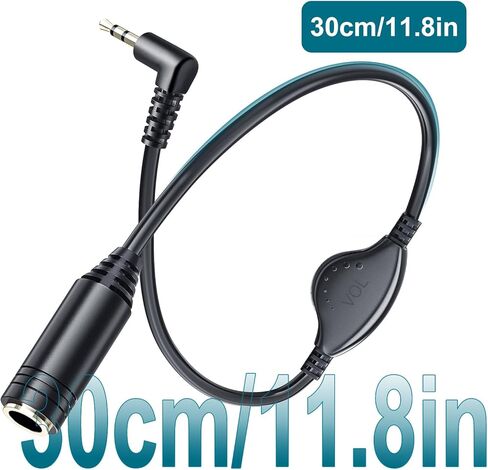 Punasi 2 حزم كابل تمديد سماعة الرأس مع التحكم في مستوى الصوت في الخط، كابل صوت تمديد 3.5 ملم ذكر إلى أنثى محول Aux للهواتف وسماعات الرأس والأجهزة اللوحية وأجهزة الكمبيوتر الشخصية ومشغلات MP3 والمزيد in Kuwait