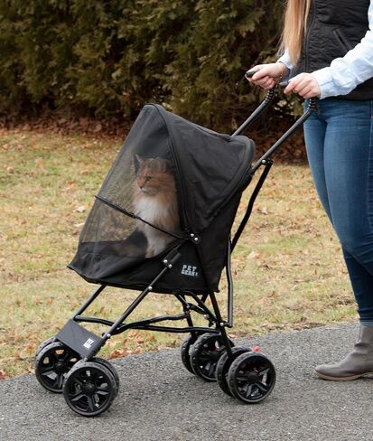 Pet Gear Travel Lite Plus Stroller, Compact, Easy Fold, No Assembly Required, Large Wheels for Cats and Dogs up to 15 pounds, 3 Colors in Saudi Arabia