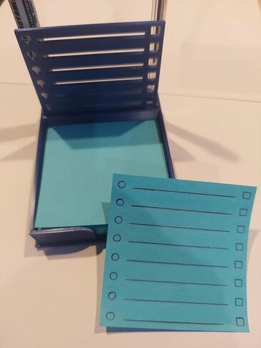 Sticky Note Holder w/Stencil (Pink) - 3.4" x 4" - Note Holder in Kuwait