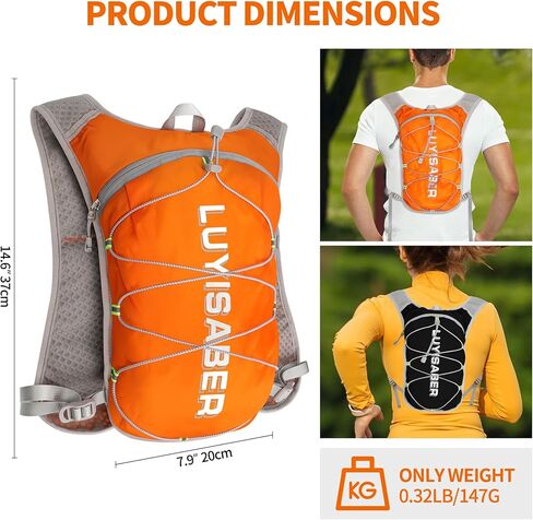 حقيبة ظهر Desoto Hydration Pack، حقائب ظهر للجري، سترة جري خفيفة الوزن للجري والمشي لمسافات طويلة وركوب الدراجات والتسلق والتخييم وركوب الدراجات in Kuwait