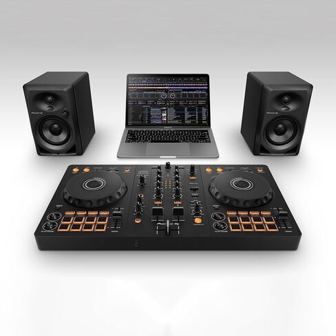 Pioneer DJ DDJ-FLX4 2-deck Controller & HDJ-CUE1BT On-Ear Bluetooth DJ Headphone Bundle in Saudi Arabia
