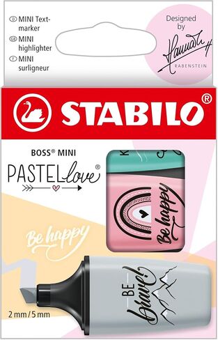 STABILO Highlighter BOSS MINI Pastellove - 6pcs - Assorted Colors in Saudi Arabia