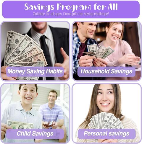 100 Envelopes Money Saving Challenge, A5 Savings Challenges Book Budget Binder with Cash Envelopes Erasable Tracker, Easy and Fun Way to Save $500 $5050 $10000 (Green) in Kuwait