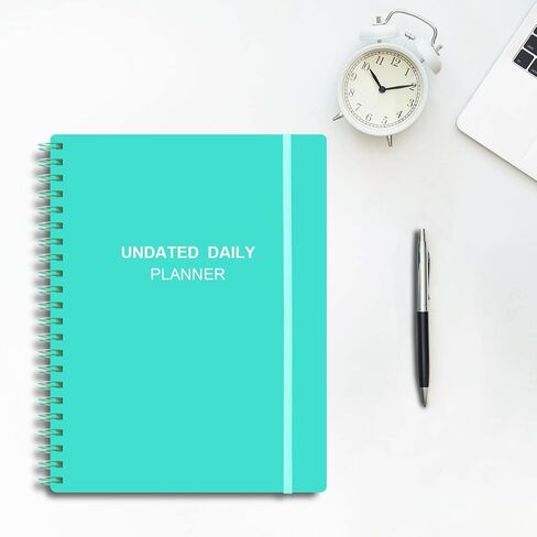 Undated Daily Planner - Undated Planner with Hourly Schedules, Action Items and Follow-up, A4 Daily Organizer Notebook to Increase Productivity, Appointment Book for Time Management, 8.5 × 11 Inch in Saudi Arabia