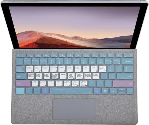 غطاء لوحة مفاتيح اختصارات ممتاز لجهاز 12.3 Microsoft Surface Pro 8/ 7+/6 /5 /4، غطاء من نوع Surface pro، 2022 Surface Pro 9/X غطاء لوحة المفاتيح 13 بوصة مع MS Win11، ملحقات Soft Skin Surface Pro in Saudi Arabia