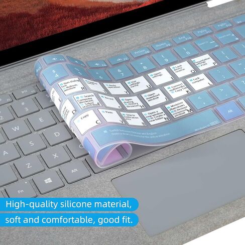 غطاء لوحة مفاتيح اختصارات ممتاز لجهاز 12.3 Microsoft Surface Pro 8/ 7+/6 /5 /4، غطاء من نوع Surface pro، 2022 Surface Pro 9/X غطاء لوحة المفاتيح 13 بوصة مع MS Win11، ملحقات Soft Skin Surface Pro in Saudi Arabia