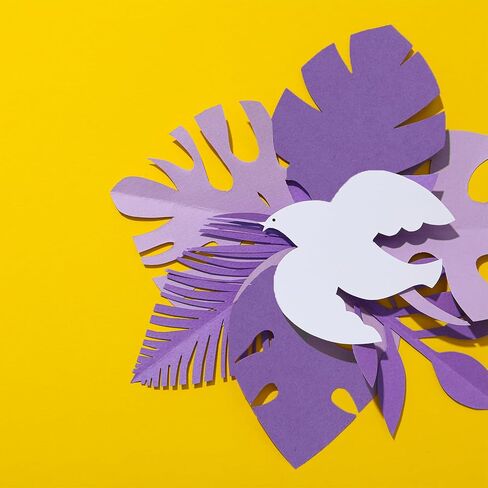 PA Paper Accents Heavyweight Smooth Cardstock 8.5" x 11" Purple Heart, 100lb colored cardstock paper for card making, scrapbooking, printing, quilling and crafts, 25 piece pack in Saudi Arabia