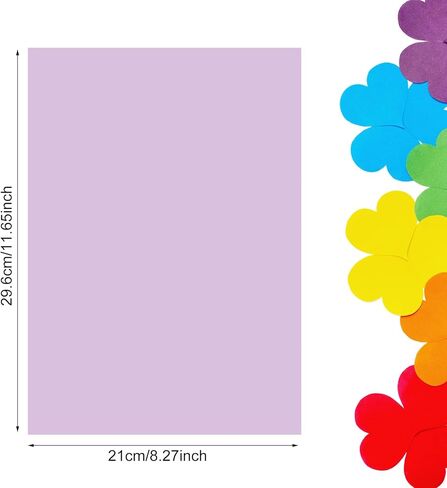 50 ورقة من ورق البطاقات اللامع، ورق حرفي لامع لامع مقاس A4 مقاس 11.7 × 8.3 بوصة، ورق لامع متنوع 10 ألوان لمشروع DIY، والديكور، ولفائف الهدايا 250 جرامًا في المتر المربع in Kuwait
