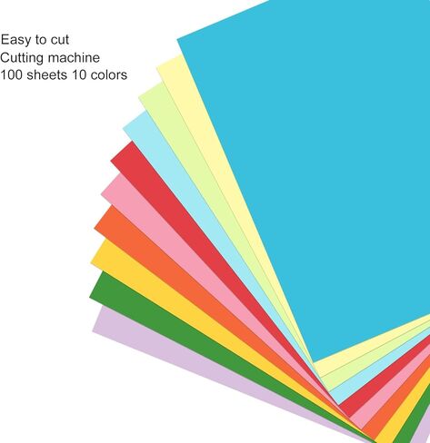 50 ورقة من ورق البطاقات اللامع، ورق حرفي لامع لامع مقاس A4 مقاس 11.7 × 8.3 بوصة، ورق لامع متنوع 10 ألوان لمشروع DIY، والديكور، ولفائف الهدايا 250 جرامًا في المتر المربع in Kuwait