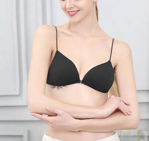 Bralette for Women Girls Teens Low Support Triangle V Neck Bra A-B Cups Strappy Training Bra Padded Wire Free in Saudi Arabia