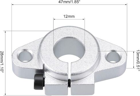 Uxcell 12 مم عمود دعم SHF12 شفة جبل خطي الحركة الشرائح دليل السكك الحديدية للطابعة CNC ثلاثية الأبعاد (حزمة من 2) in Saudi Arabia
